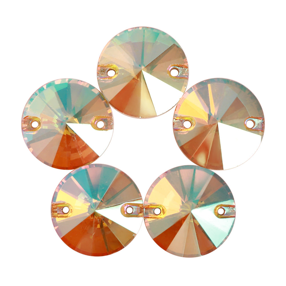 Crystal Sun Rivoli  Shape High Quality Glass Sew-on Rhinestones WholesaleRhinestone