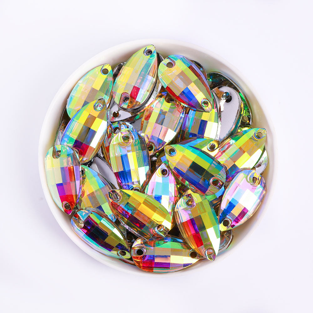 Drop Crystal AB Resin Sew-on Rhinestones For Dance Costume WholesaleRhinestone