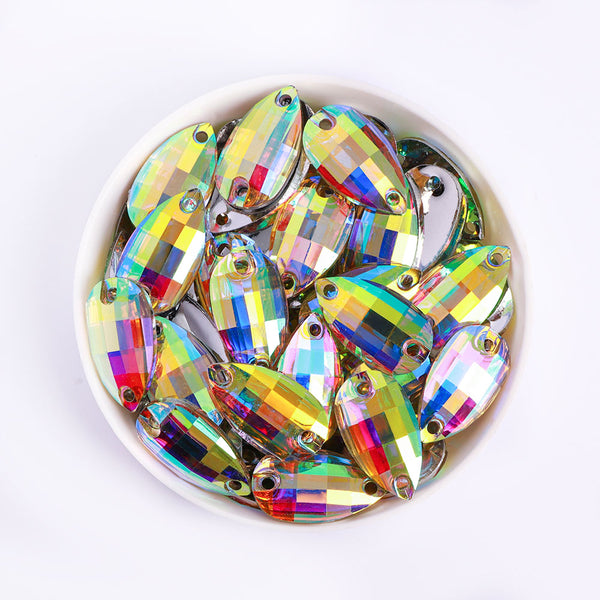 Drop Crystal AB Resin Sew-on Rhinestones For Dance Costume WholesaleRhinestone