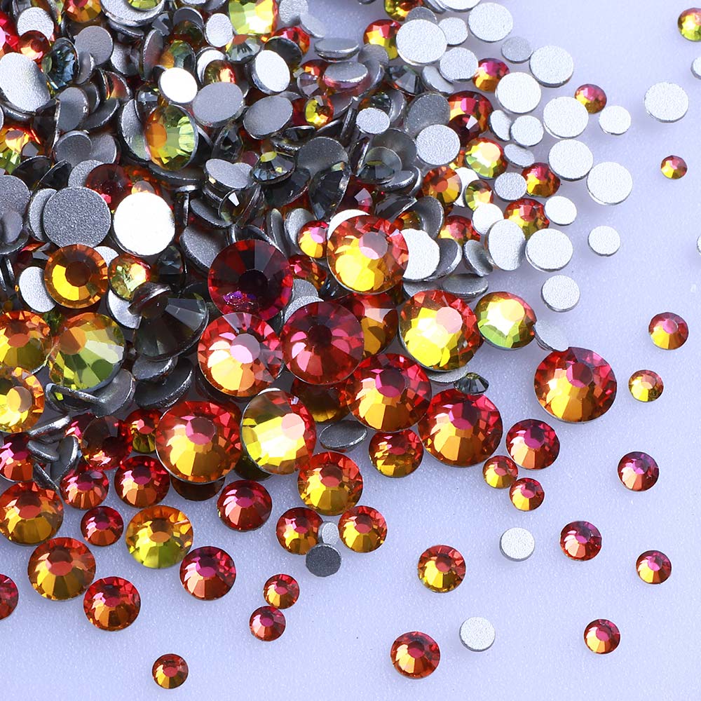 Mixed Sizes Red Volcano FlatBack Rhinestones For Nail Art Secondary image