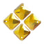 Metallic Sunshine Princess Cut High Quality Glass Rhinestone Pendant WholesaleRhinestone