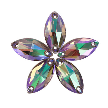 Ghost Light Navette Shape High Quality Glass Sew-on Rhinestones WholesaleRhinestone