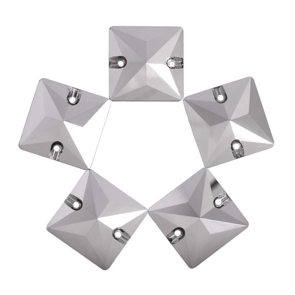 Comet Argent Light Square Shape High Quality Glass Sew-on Rhinestones WholesaleRhinestone