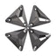 Jet Metallic Silver Triangle Shape High Quality Glass Sew-on Rhinestones WholesaleRhinestone