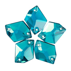 Aquamarine Cosmic Shape High Quality Glass Sew-on Rhinestones WholesaleRhinestone