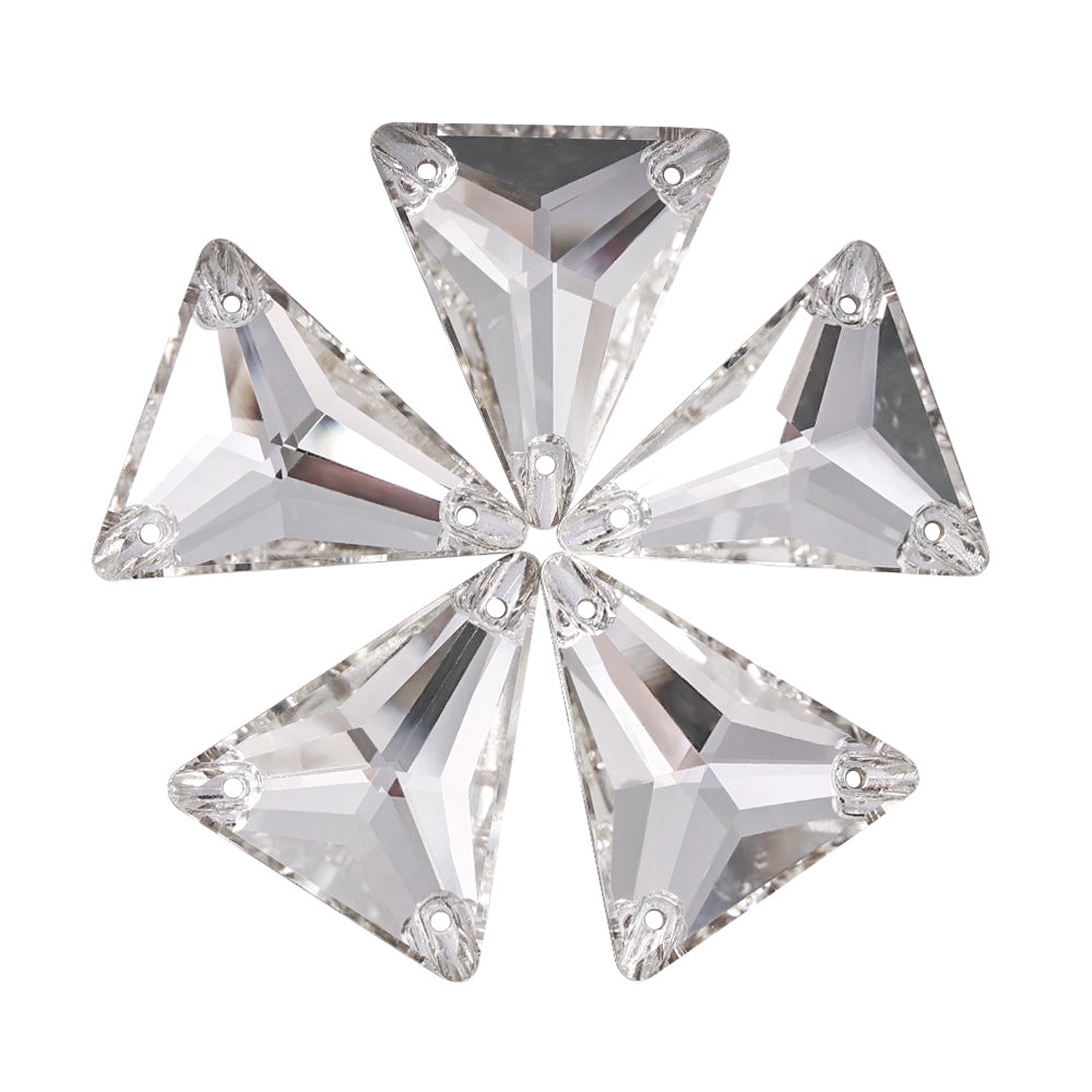 Crystal Slim Triangle Shape High Quality Glass Sew-on Rhinestones WholesaleRhinestone
