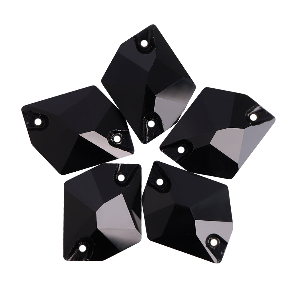 Jet Cosmic Shape High Quality Glass Sew-on Rhinestones WholesaleRhinestone