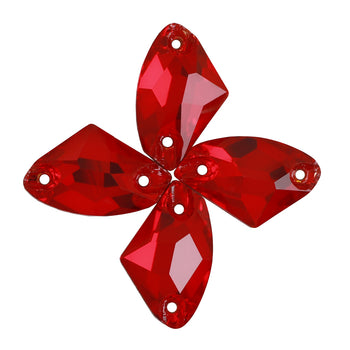 Light Siam Galactic Shape High Quality Glass Sew-on Rhinestones WholesaleRhinestone
