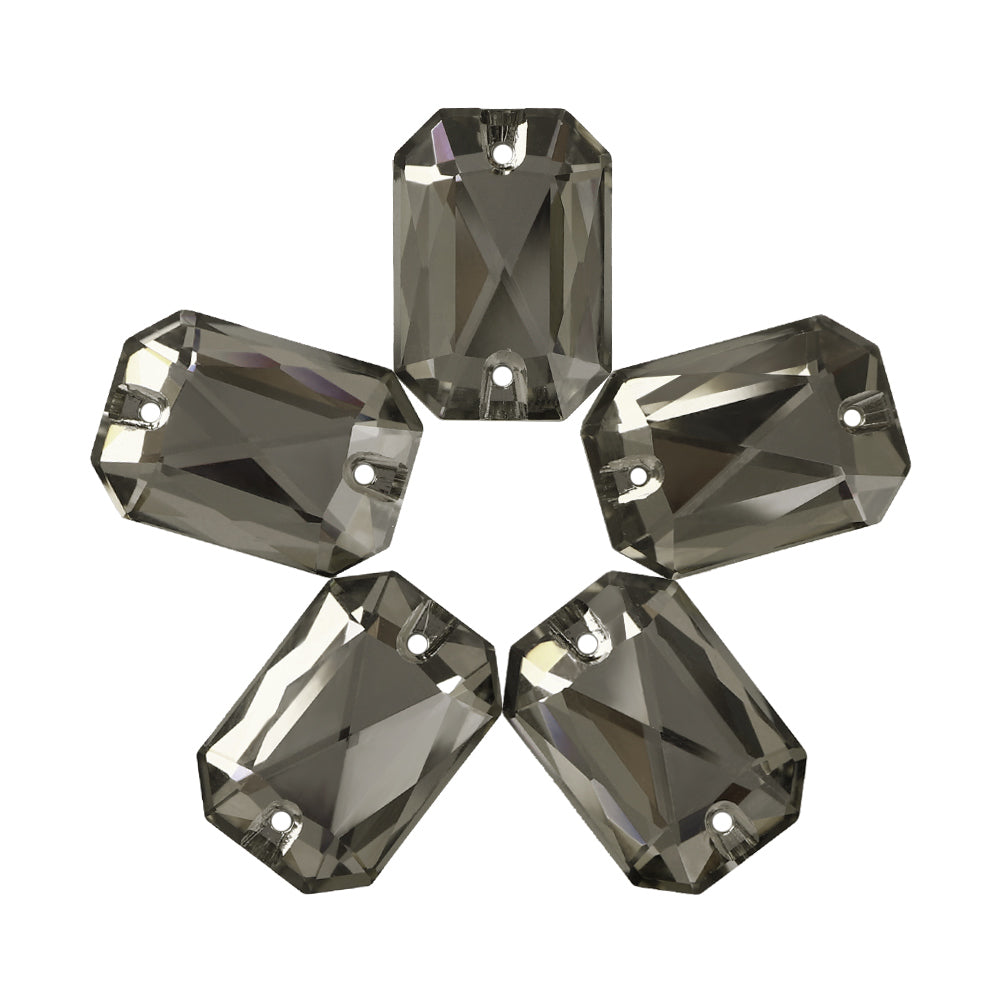 Black Diamond Octagon Shape High Quality Glass Sew-on Rhinestones WholesaleRhinestone