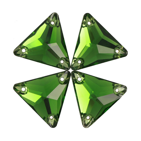 Fern Green Triangle Shape High Quality Glass Sew-on Rhinestones WholesaleRhinestone Hoofdafbeelding