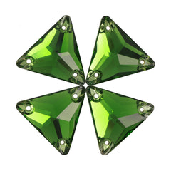 Fern Green Triangle Shape High Quality Glass Sew-on Rhinestones WholesaleRhinestone