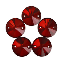 Siam Rivoli Shape High Quality Glass Sew-on Rhinestones WholesaleRhinestone