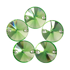 Peridot Rivoli Shape High Quality Glass Sew-on Rhinestones WholesaleRhinestone