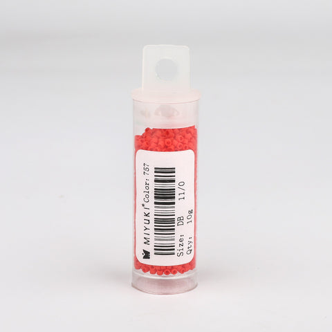 Miyuki Delica Seed Beads 11/0 Opaque Matte Vermillion Red DB-757 WholesaleRhinestone