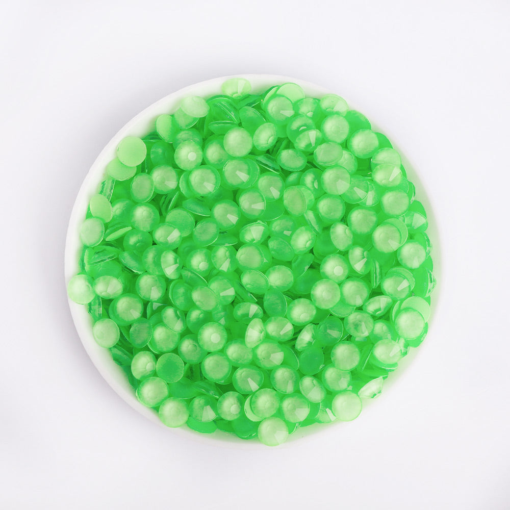 Apple Green Glass FlatBack Neon Rhinestones WholesaleRhinestone