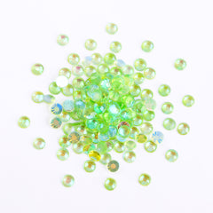 Aurora Light Green Unfoiled Glass Flat Back Rhinestones WholesaleRhinestone