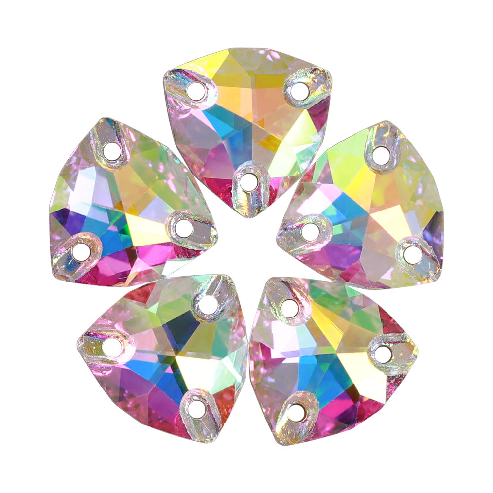 Crystal AB Trilliant Shape High Quality Glass Sew-on Rhinestones WholesaleRhinestone