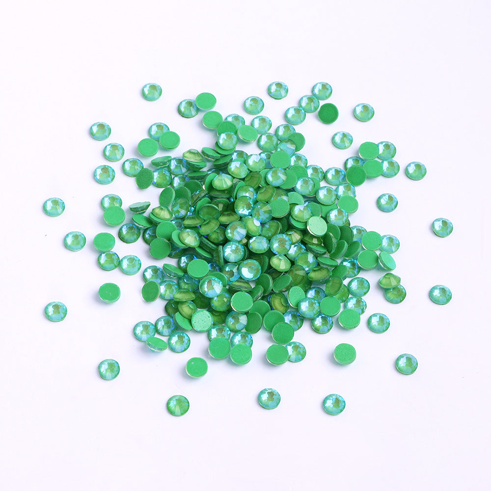 Mocha Green Glass FlatBack Luminous Rhinestones For Nail Art WholesaleRhinestone