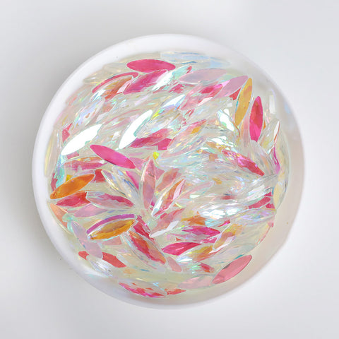Navette Shape Starry Sky Flat Back Fancy Rhinestones WholesaleRhinestone