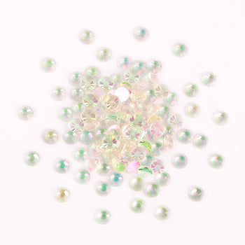Aurora Pink Green Unfoiled Glass Flat Back Rhinestones WholesaleRhinestone