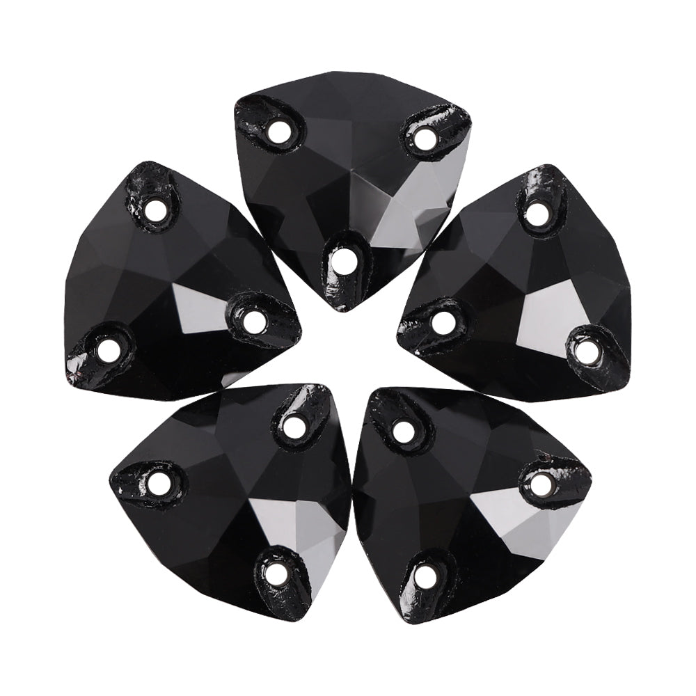 Jet Trilliant Shape High Quality Glass Sew-on Rhinestones WholesaleRhinestone Główne zdjęcie produktu