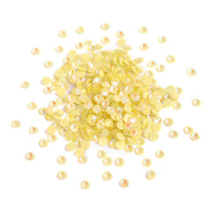 Mocha Yellow Glass FlatBack Luminous Rhinestones For Nail Art WholesaleRhinestone