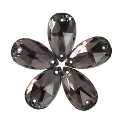 Black Diamond Drop Shape High Quality Glass Sew-on Rhinestones WholesaleRhinestone