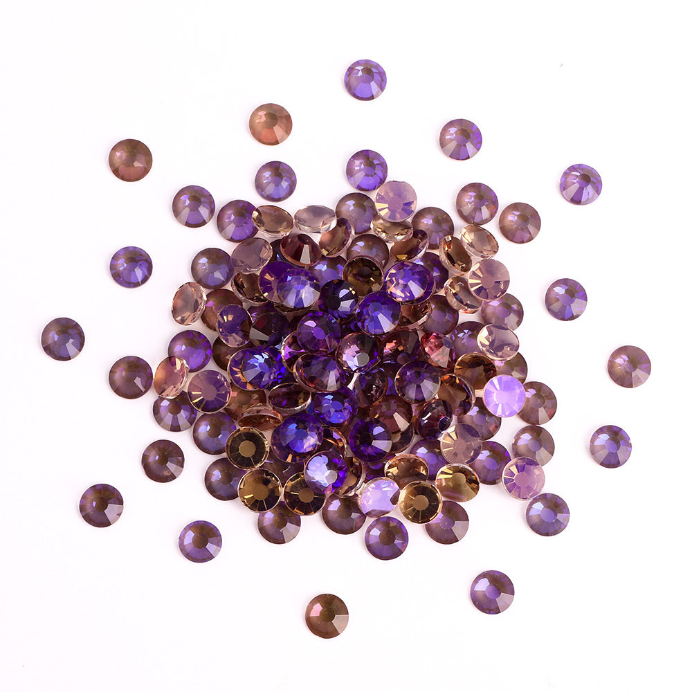 Aurora Gray Unfoiled Glass Flat Back Rhinestones WholesaleRhinestone