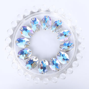 Moonlight Oval Shape High Quality Glass Sew-on Rhinestones WholesaleRhinestone