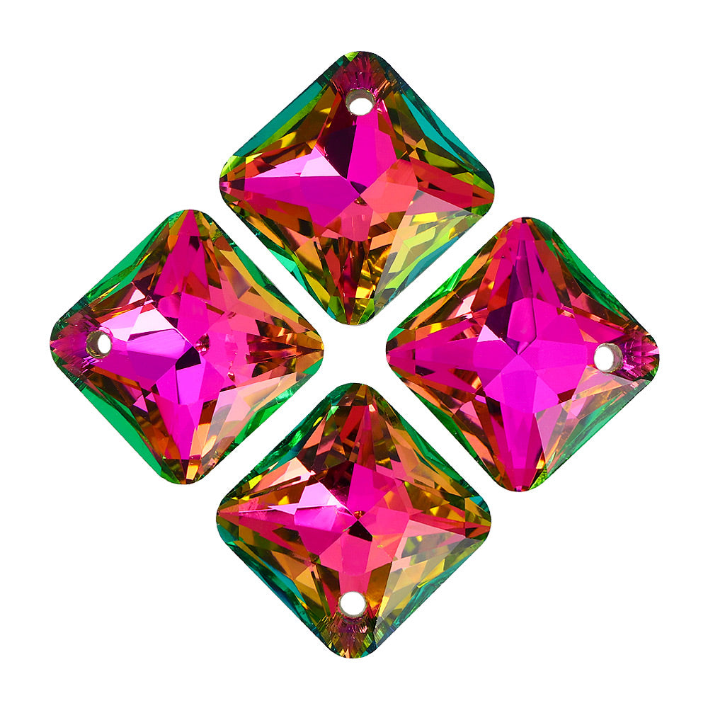 Vitrail Rose Princess Cut High Quality Glass Rhinestone Pendant WholesaleRhinestone