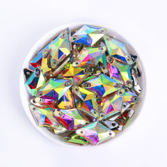 Rhombus Crystal AB Resin Sew-on Rhinestones For Dance Costume WholesaleRhinestone