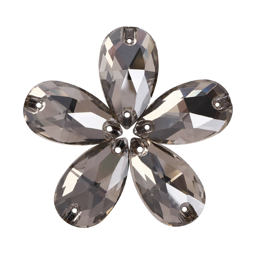 Satin Drop Shape High Quality Glass Sew-on Rhinestones WholesaleRhinestone