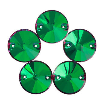 Heliotrope Rivoli  Shape High Quality Glass Sew-on Rhinestones WholesaleRhinestone