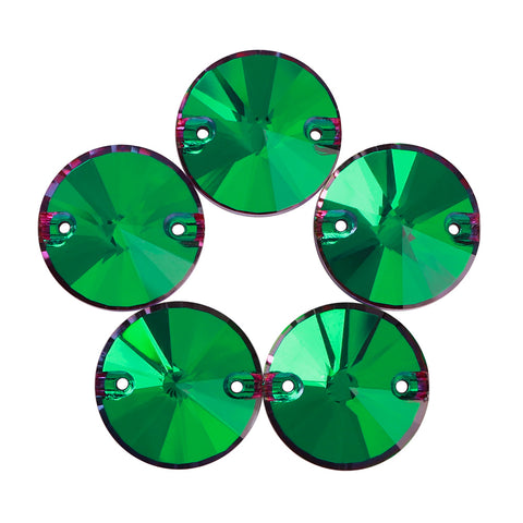 Heliotrope Rivoli  Shape High Quality Glass Sew-on Rhinestones WholesaleRhinestone