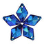 Bermuda Blue Rhombus High Quality Glass Rhinestone Pendant WholesaleRhinestone