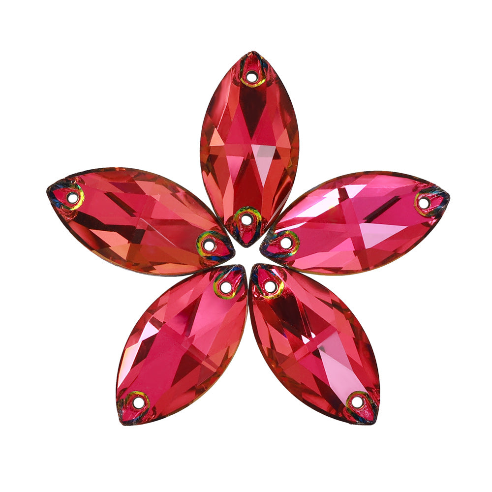 Vitrail Medium Navette Shape High Quality Glass Sew-on Rhinestones WholesaleRhinestone