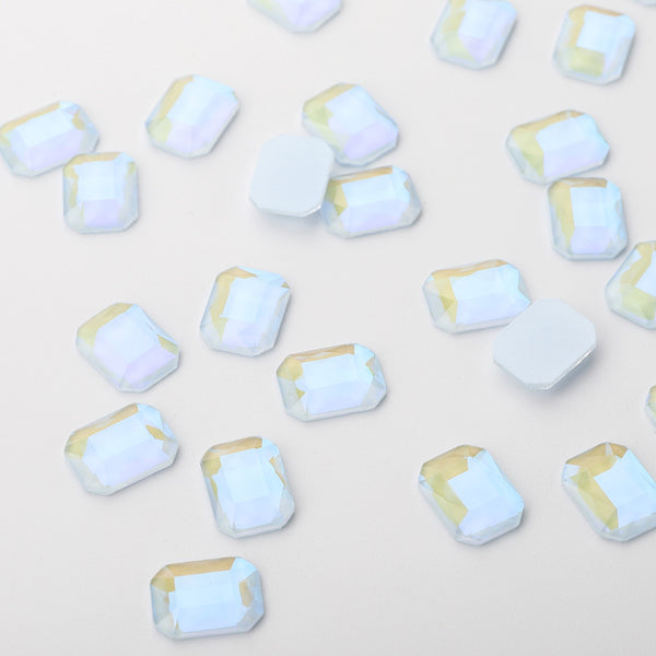 Octagon Shape Mocha Light Blue Flat Back Fancy Rhinestones WholesaleRhinestone