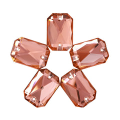Light Peach Octagon Shape High Quality Glass Sew-on Rhinestones WholesaleRhinestone