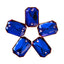 Violet Blue Octagon Shape High Quality Glass Sew-on Rhinestones WholesaleRhinestone