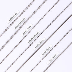 Multi Styles Silver Plated Necklace Chain WholesaleRhinestone