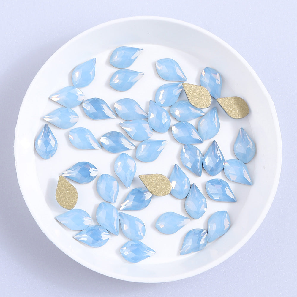 Maple leaves Shape Blue Opal Flat Back Fancy Rhinestones Secondary image