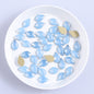 Maple leaves Shape Blue Opal Flat Back Fancy Rhinestones WholesaleRhinestone