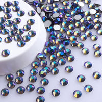 Black Diamond AB Glass FlatBack Rhinestones Silver Back WholesaleRhinestone