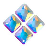 Crystal AB Princess Cut High Quality Glass Rhinestone Pendant WholesaleRhinestone