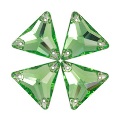 Peridot Triangle Shape High Quality Glass Sew-on Rhinestones WholesaleRhinestone