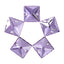 Violet Square Shape High Quality Glass Sew-on Rhinestones WholesaleRhinestone