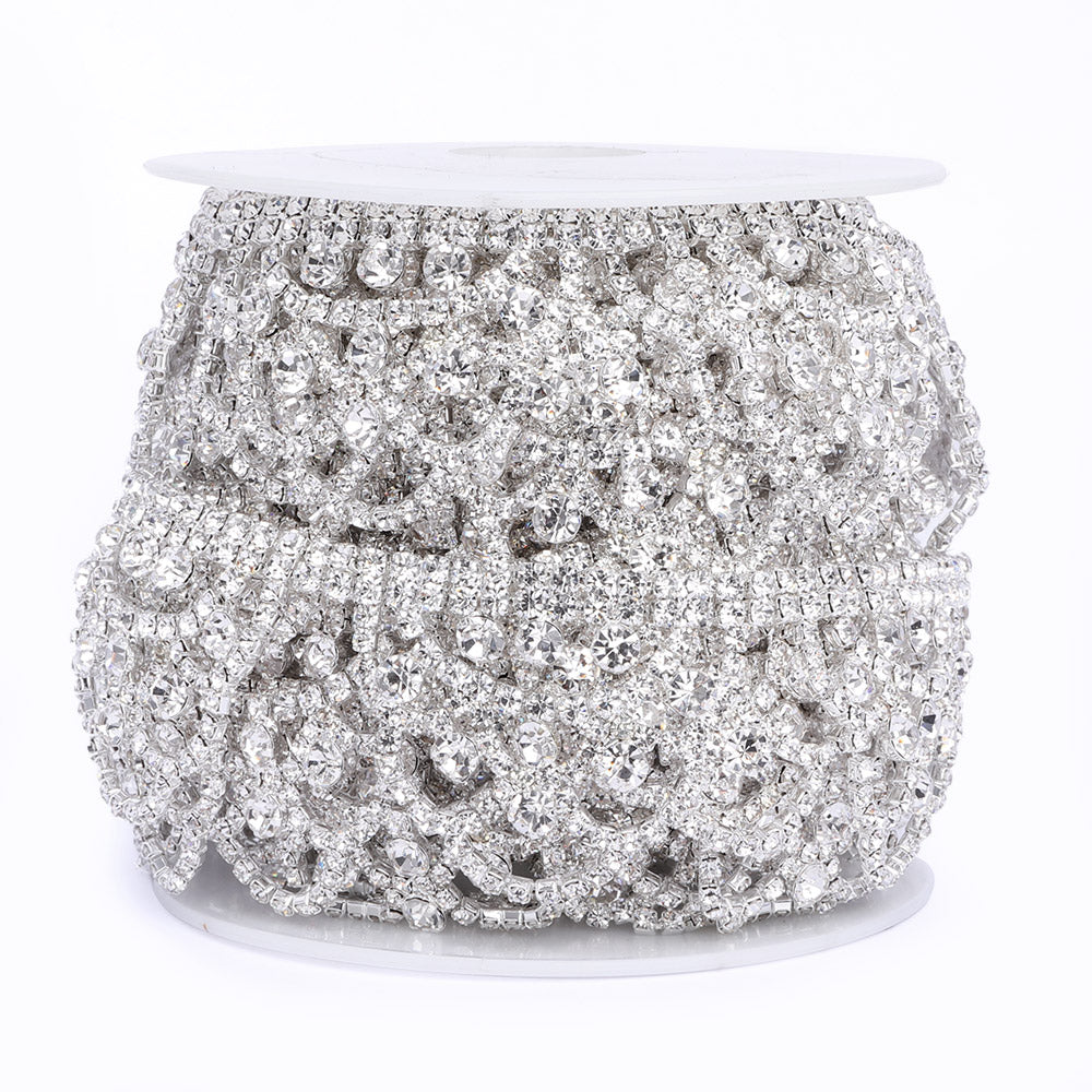 Sous-on en verre cristallin Plume de ruisseau chaîne de garniture Applique RA861 Image secondaire du produit