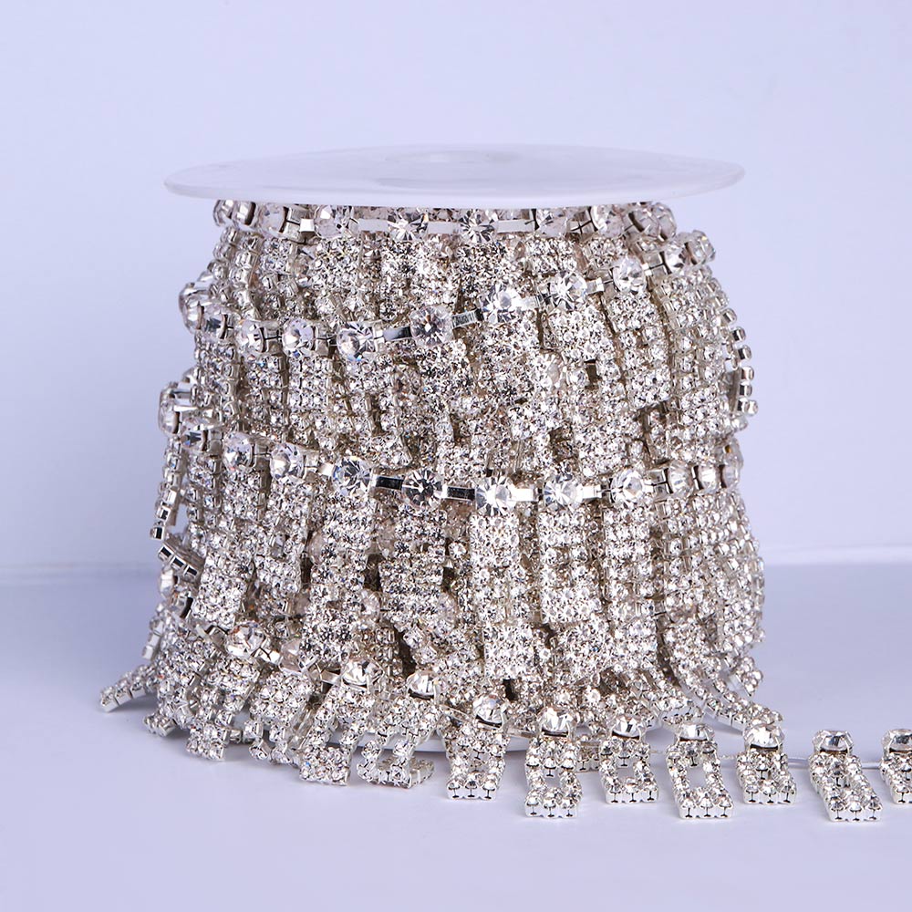 Sew-on Crystal Glass Rhinestone Trim Chain Applique RA1237 WholesaleRhinestone