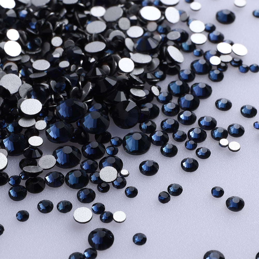Mixed Sizes Montana Glass FlatBack Rhinestones For Nail Art Silver Back Secondary image