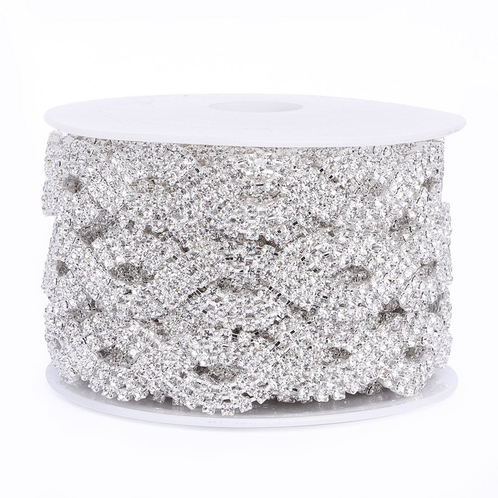 Seau-On-Kristallglas-Regentropfen-Strass-Trimkette Applique Ra907 Zweitbild